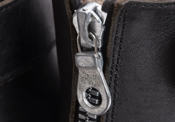 Yohji Yamamoto FEMME Back Riri Zip Belted Leather Boots K-164477_010