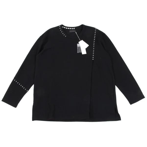 s'yte Wool Blend Stitch Layered Knit Top Black 3 K-164478_001