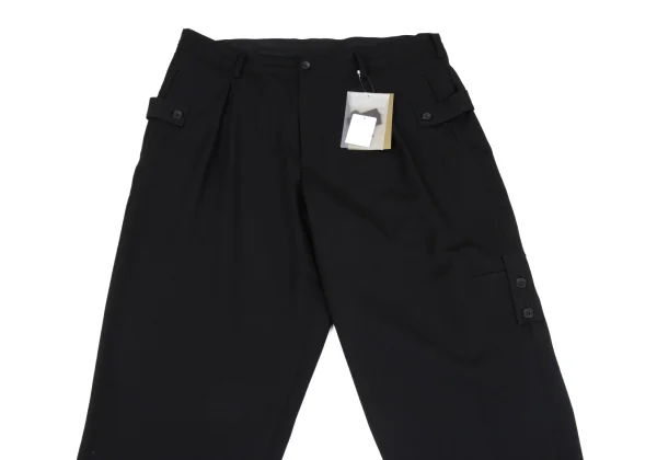 Yohji Yamamoto POUR HOMME Wool Gaba Side Strap Pants K-164481_002