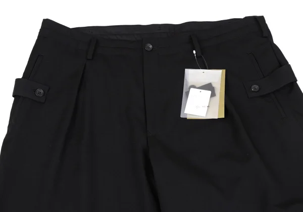 Yohji Yamamoto POUR HOMME Wool Gaba Side Strap Pants K-164481_003
