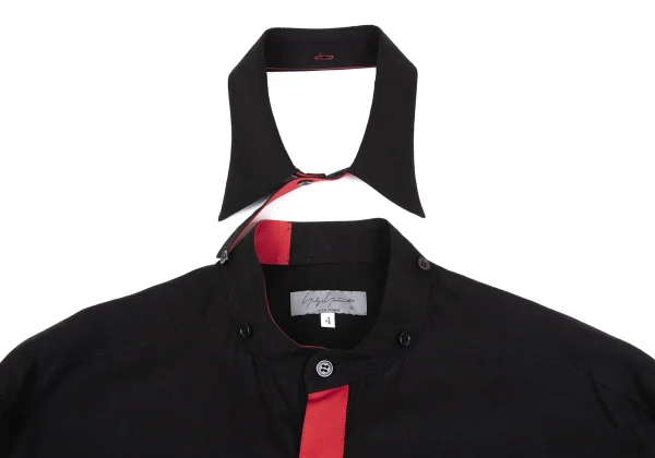 Yohji Yamamoto POUR HOMME Two-tone Detachable Collar Shirt K-164482_004