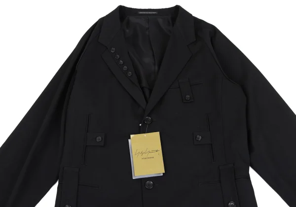 Yohji Yamamoto POUR HOMME Wool Gaba Many Button Jacket K-164483_002
