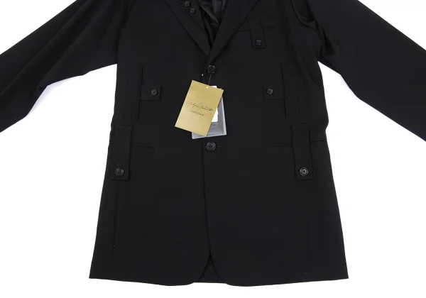 Yohji Yamamoto POUR HOMME Wool Gaba Many Button Jacket K-164483_010