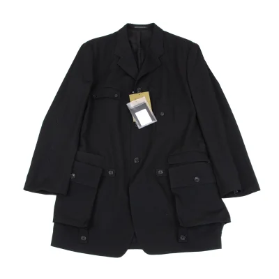 Yohji Yamamoto POUR HOMME Wool Gaba Military Design Jacket