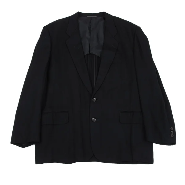 コムデギャルソンオムCOMME des GARCONS HOMME レーヨンテーラードジャケット 黒L