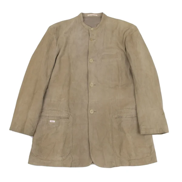 Papas Lamb Suede Stand Collar Jacket Beige L K-164500_001