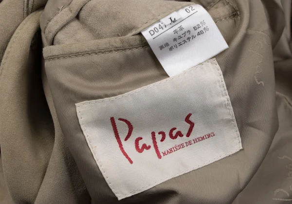 Papas Lamb Suede Stand Collar Jacket K-164500_018