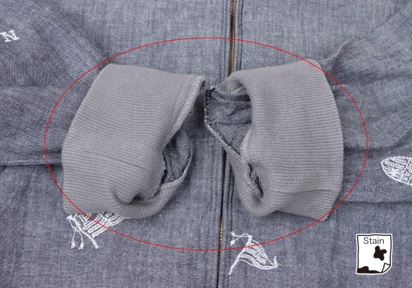 Papas Embroidery Chambray Zip Hoodie K-164504_009