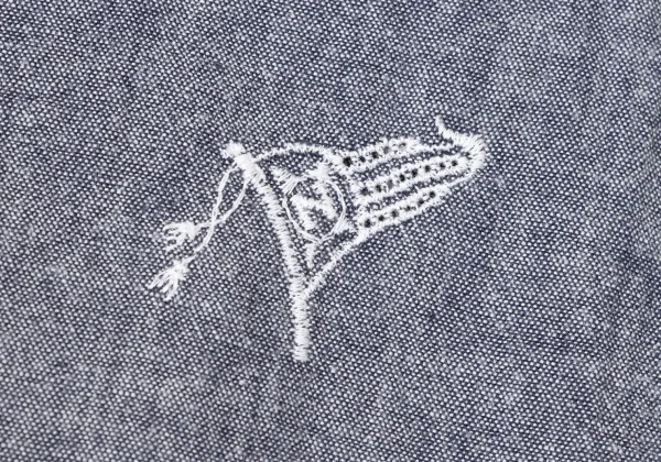 Papas Embroidery Chambray Zip Hoodie K-164504_016