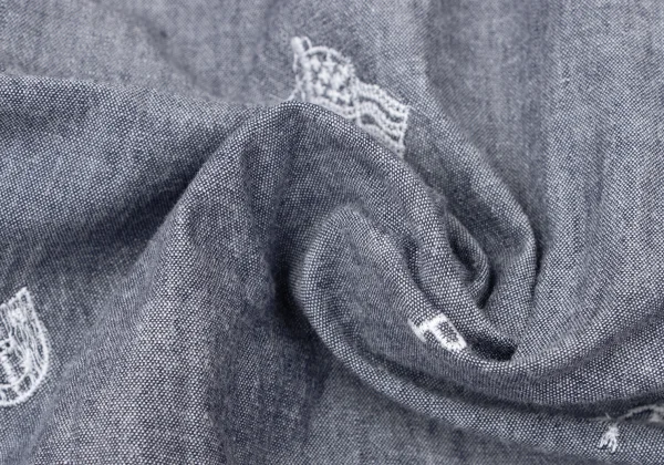 Papas Embroidery Chambray Zip Hoodie K-164504_017