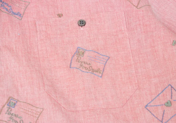 Papas Letter Embroidery Cotton Shirt K-164505_007