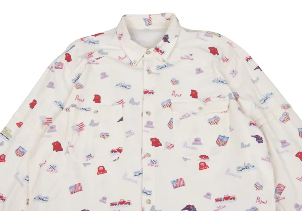 Papas Car Pins Print Cotton Shirt K-164506_002