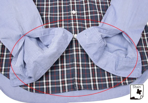 COMME des GARCONS HOMME Check Front Switching Shirt K-164509_010