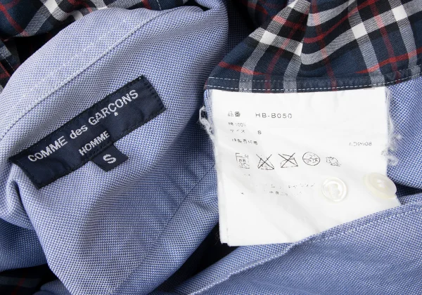 COMME des GARCONS HOMME Check Front Switching Shirt K-164509_018