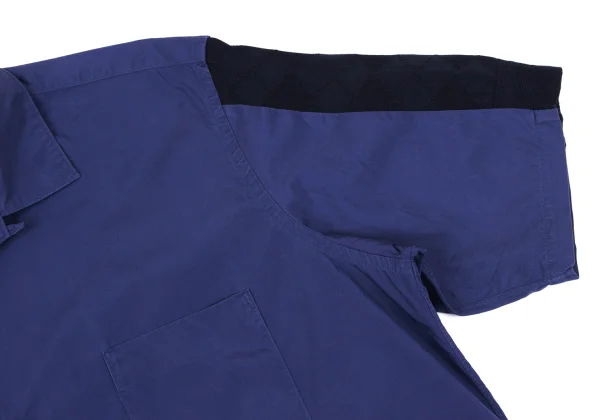 COMME des GARCONS SHIRT Knit Switching Open Collar Short Sleeve Shirt K-164516_007