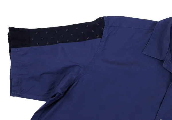 COMME des GARCONS SHIRT Knit Switching Open Collar Short Sleeve Shirt K-164516_008