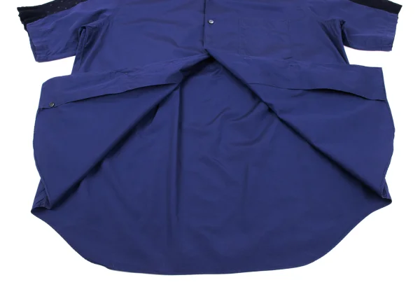 COMME des GARCONS SHIRT Knit Switching Open Collar Short Sleeve Shirt K-164516_010