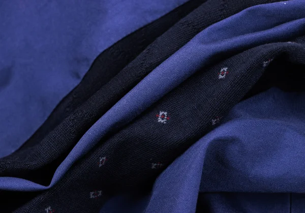 COMME des GARCONS SHIRT Knit Switching Open Collar Short Sleeve Shirt K-164516_015