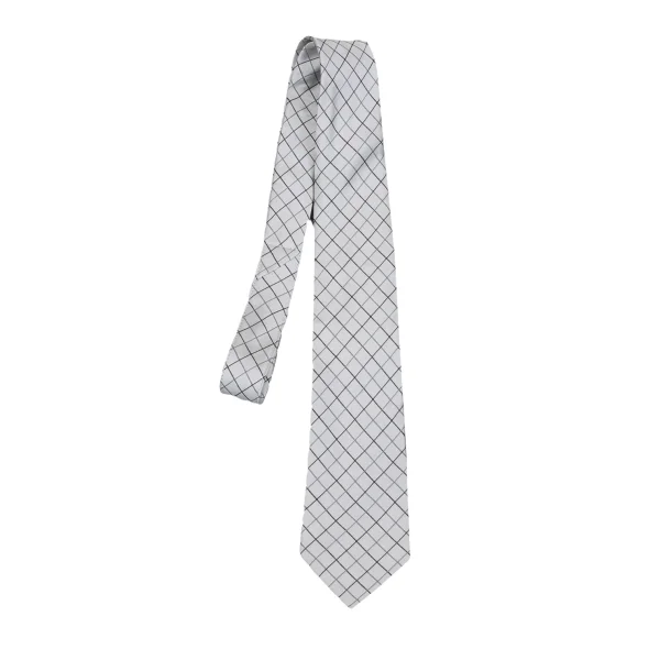 COMME des GARCONS HOMME DEUX Checked Silk Tie White Free K-164521_001