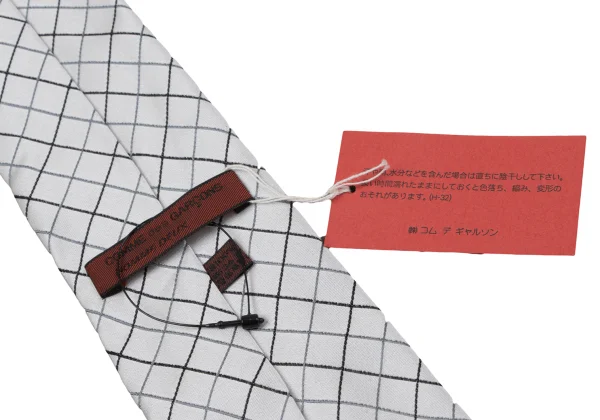 COMME des GARCONS HOMME DEUX Checked Silk Tie K-164521_008