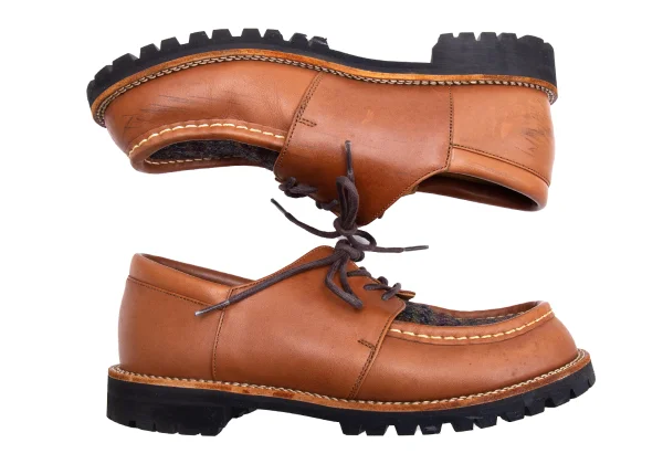 JUNYA WATANABE MAN Tweed Switching Leather Shoes K-164523_003