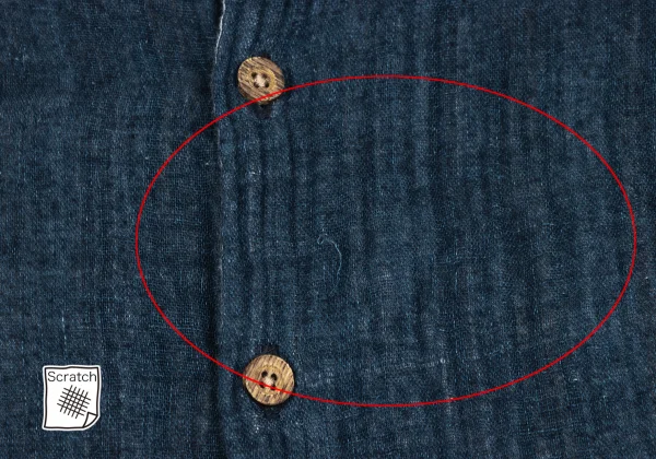 45rpm 45R Striped Indigo Dyed Cotton Gauze Shirt K-164525_004