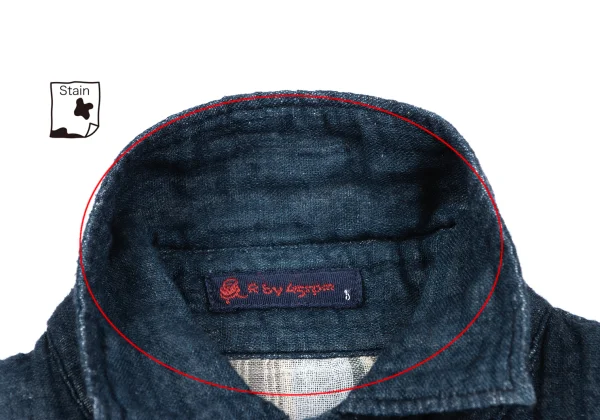 45rpm 45R Striped Indigo Dyed Cotton Gauze Shirt K-164525_007