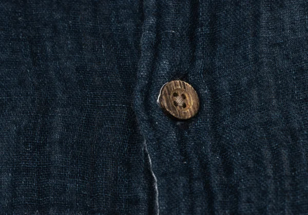 45rpm 45R Striped Indigo Dyed Cotton Gauze Shirt K-164525_009