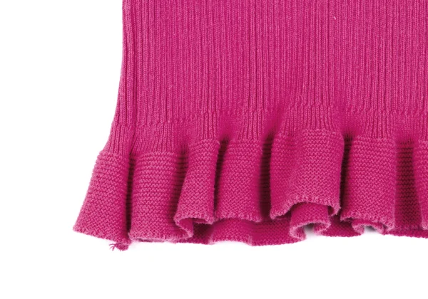 Jean Paul GAULTIER FEMME Cotton Hem Frill Rib Knit Tank Top K-164529_007