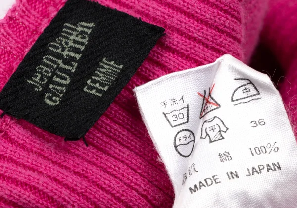 Jean Paul GAULTIER FEMME Cotton Hem Frill Rib Knit Tank Top K-164529_012