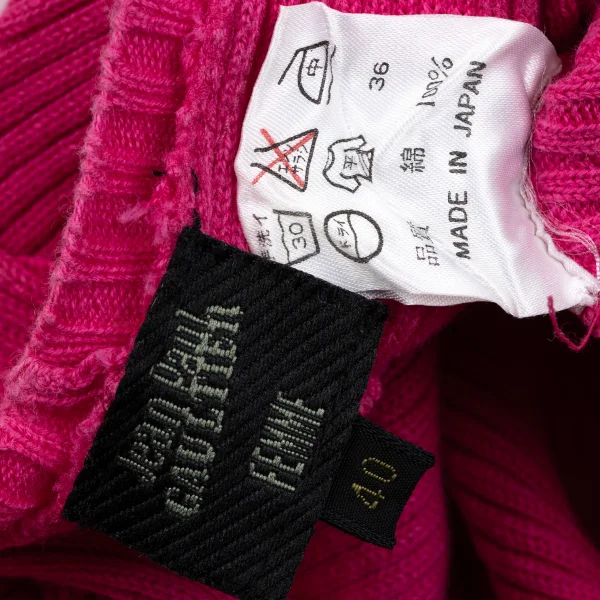 ジャンポールゴルチエ ファムJean Paul GAULTIER FEMME コットンリブニットショートボレロ ピンク40 K-164530_012