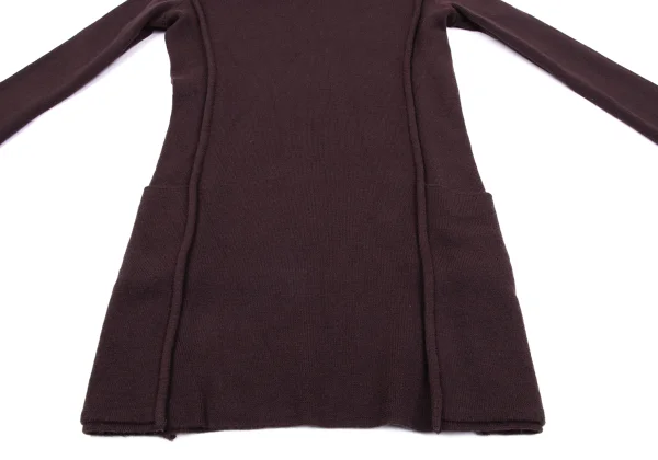 Jean Paul GAULTIER FEMME Wool Outseam High Neck Knit Sweater K-164532_009