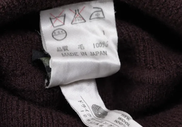 Jean Paul GAULTIER FEMME Wool Outseam High Neck Knit Sweater K-164532_015