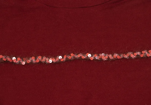 Jean Paul GAULTIER FEMME Floral Sequin Embellished High Neck T-shirt K-164533_005