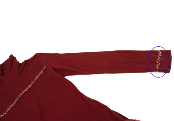 Jean Paul GAULTIER FEMME Floral Sequin Embellished High Neck T-shirt K-164533_008