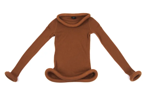 Jean Paul GAULTIER FEMME Ring Neck Wool Rib Knit K-164535_002