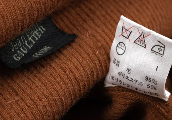 Jean Paul GAULTIER FEMME Ring Neck Wool Rib Knit K-164535_012