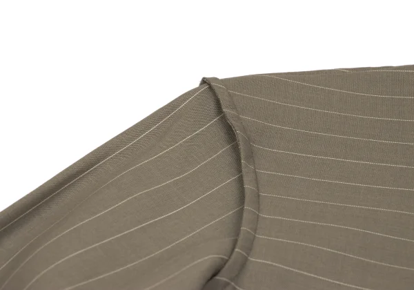 Jean Paul GAULTIER FEMME Gathered Ruffle Striped Blouse K-164536_008