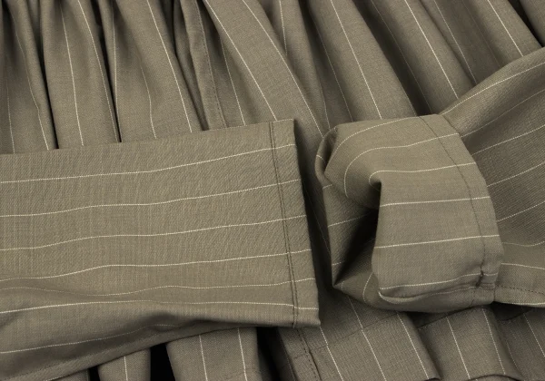 Jean Paul GAULTIER FEMME Gathered Ruffle Striped Blouse K-164536_009