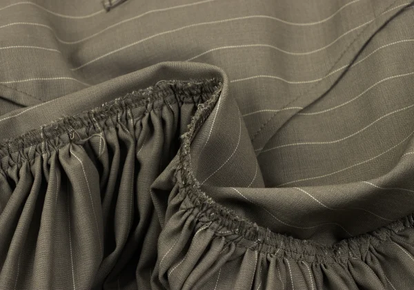 Jean Paul GAULTIER FEMME Gathered Ruffle Striped Blouse K-164536_016