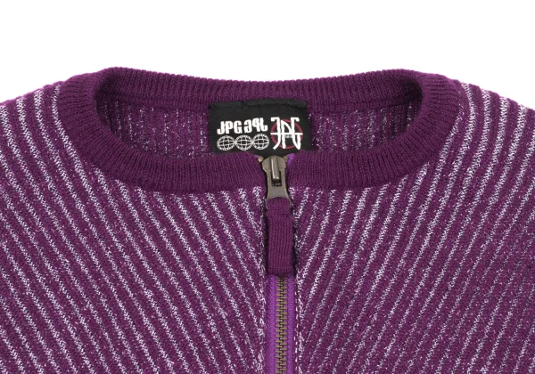 JPG by GAULTIER Wool Blend Lame Thread Zip Knit Cardigan K-164540_004