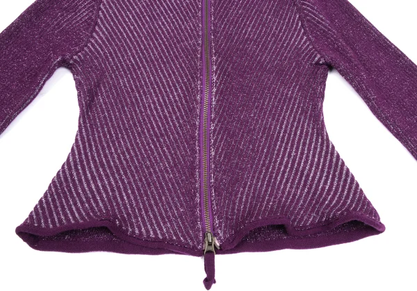 JPG by GAULTIER Wool Blend Lame Thread Zip Knit Cardigan K-164540_007