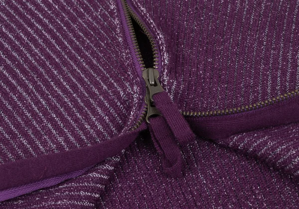 JPG by GAULTIER Wool Blend Lame Thread Zip Knit Cardigan K-164540_009