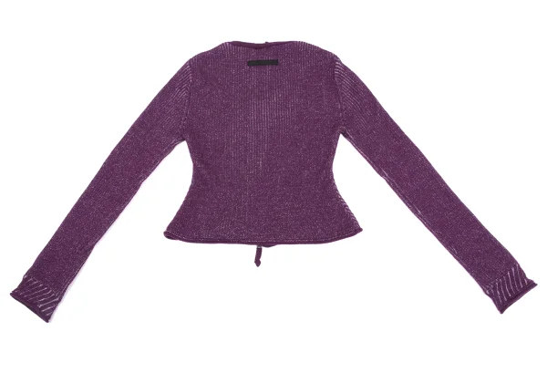 JPG by GAULTIER Wool Blend Lame Thread Zip Knit Cardigan K-164540_011