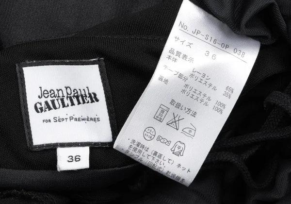 Jean Paul GAULTIER FOR SEPT PREMIERES Star Embroidery Asymmetry Collar Dress K-164542_016