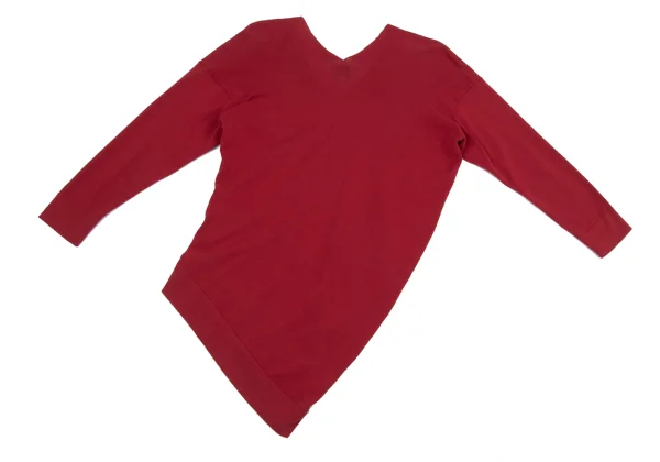 Jean Paul GAULTIER FOR SEPT PREMIERES Cotton Asymmetry V-neck Knit K-164543_010