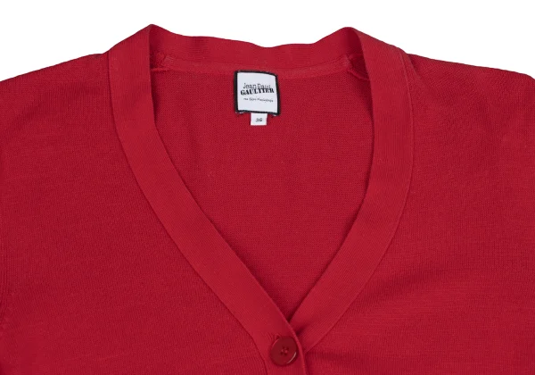 Jean Paul GAULTIER FOR SEPT PREMIERES Tricolor Sleeves Cotton Knit Cardigan K-164544_003