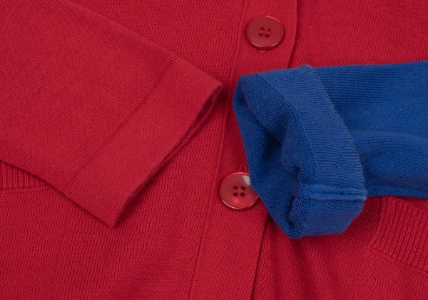 Jean Paul GAULTIER FOR SEPT PREMIERES Tricolor Sleeves Cotton Knit Cardigan K-164544_006