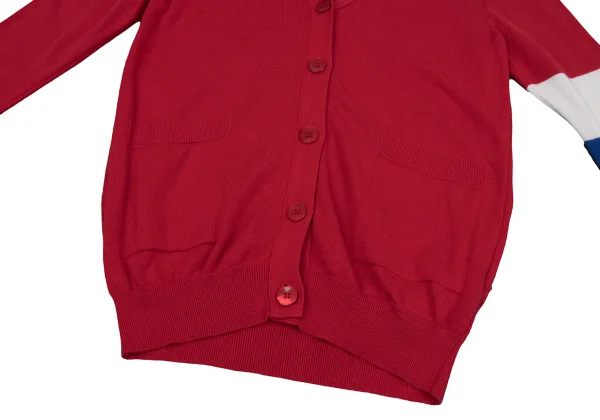Jean Paul GAULTIER FOR SEPT PREMIERES Tricolor Sleeves Cotton Knit Cardigan K-164544_007