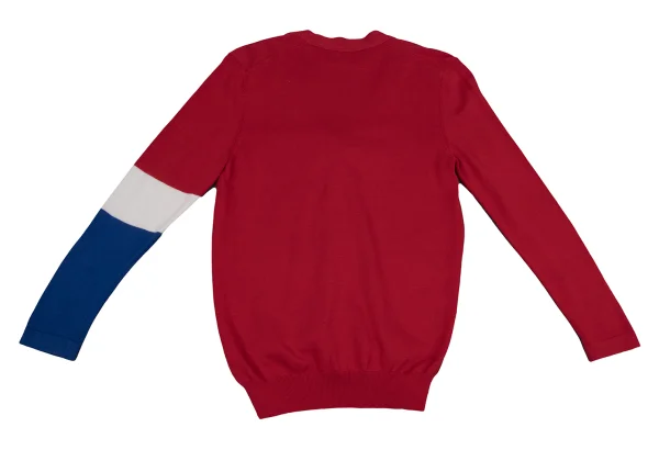 Jean Paul GAULTIER FOR SEPT PREMIERES Tricolor Sleeves Cotton Knit Cardigan K-164544_011